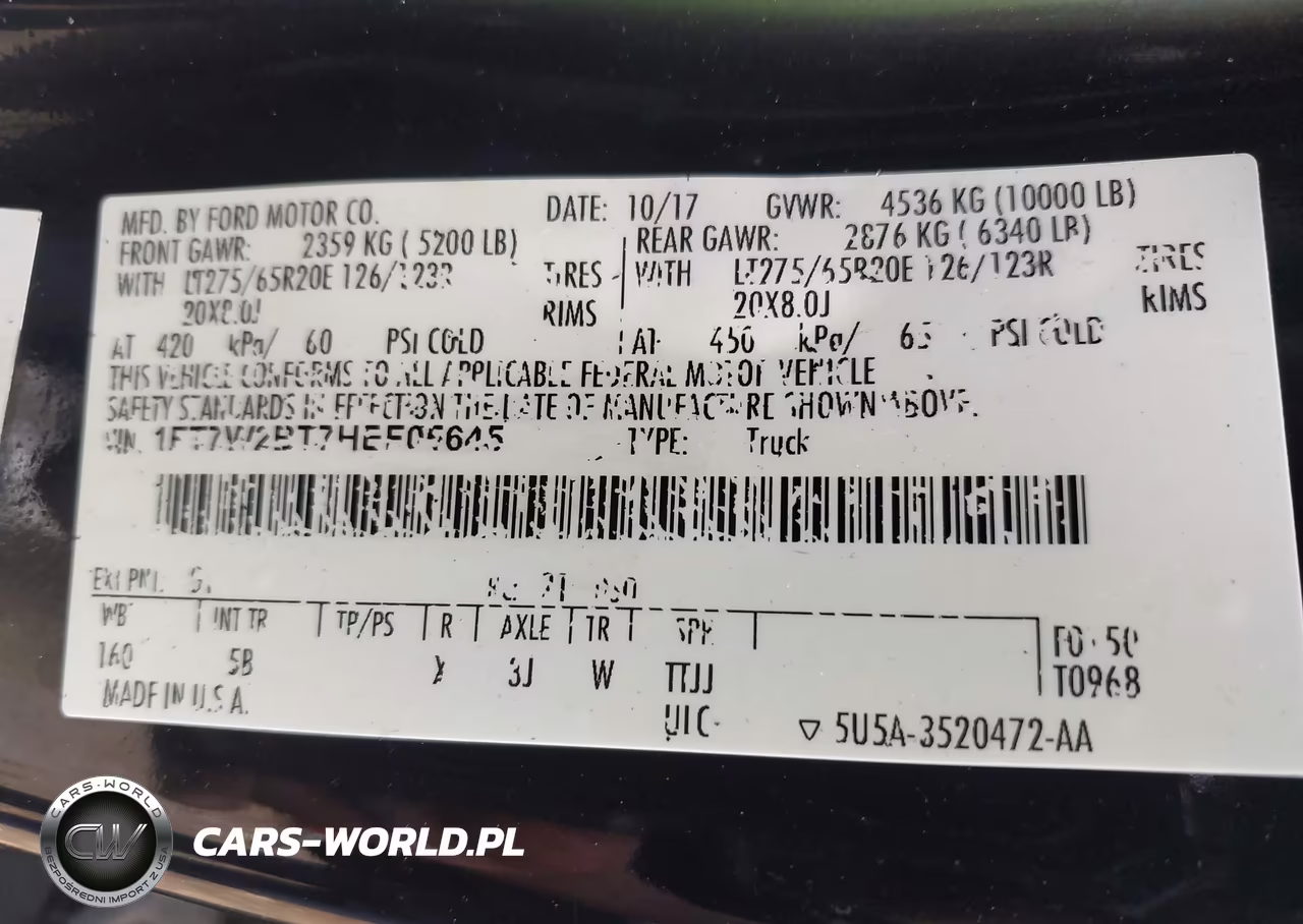2017 Ford F-250 Lariat VIN:1FT7W2BT7HEF05645 - 9