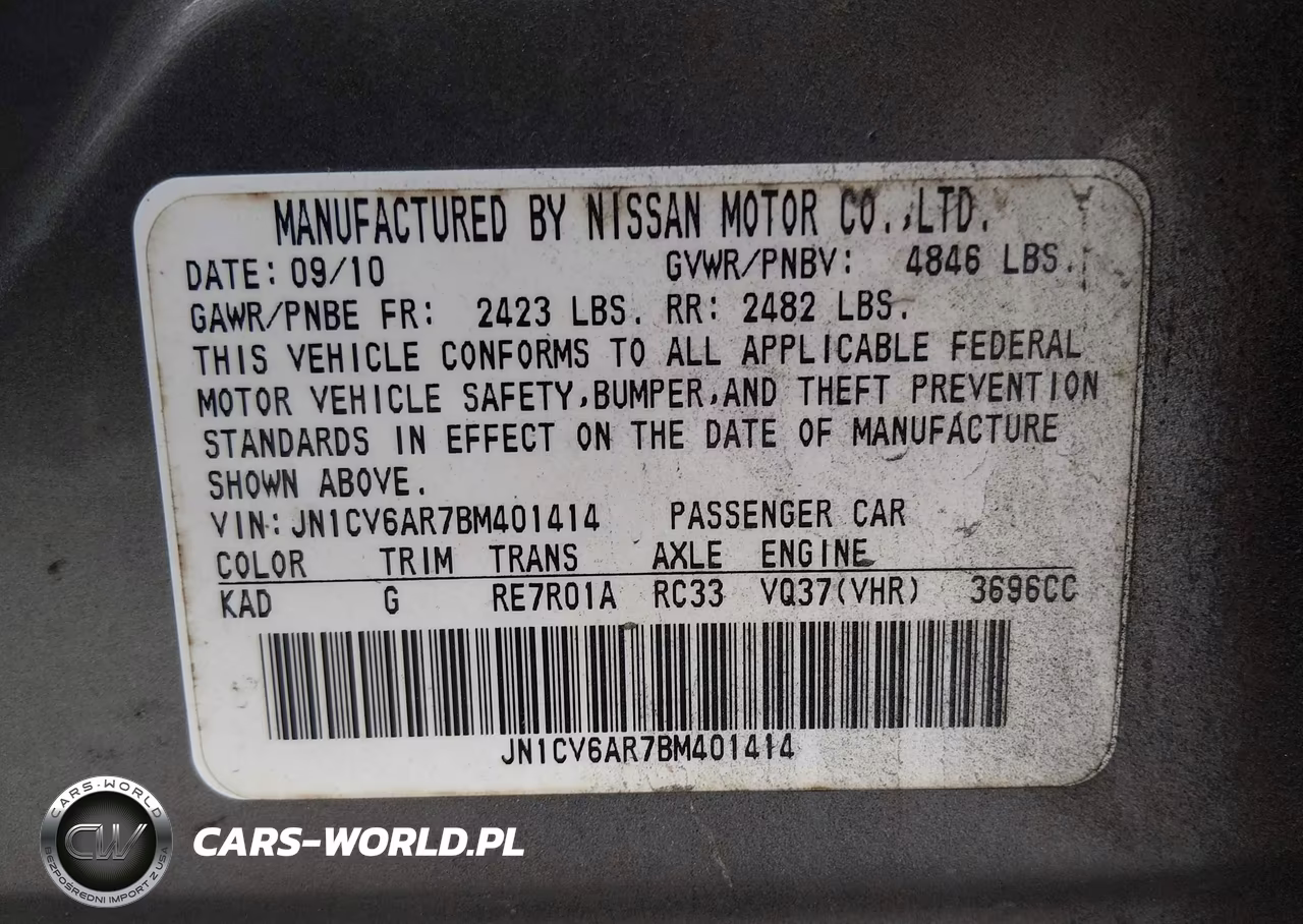 2011 Infiniti G37X VIN:JN1CV6AR7BM401414 - 9