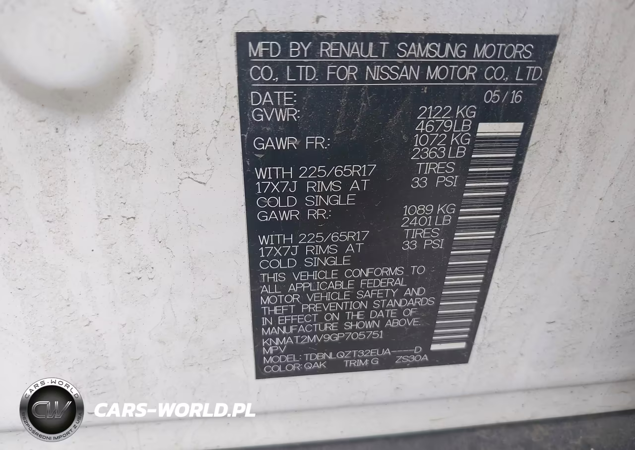 2016 Nissan Rogue S-Sl-Sv VIN:KNMAT2MV9GP705751 - 9