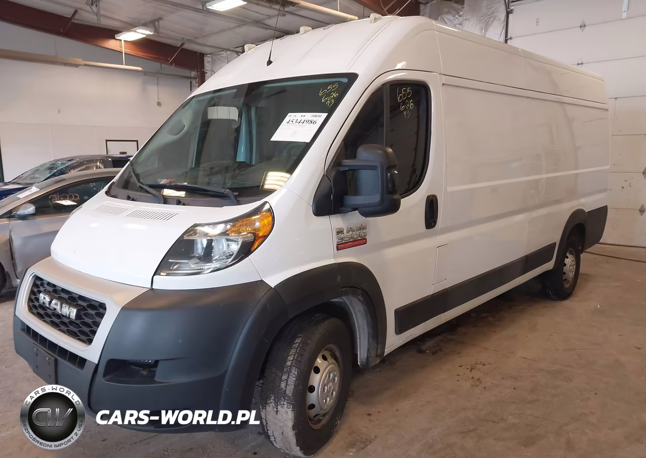 2019 Ram Promaster 3500 Cargo Van High Roof 159 Wb Ext VIN:3C6URVJG1KE555718 - 2