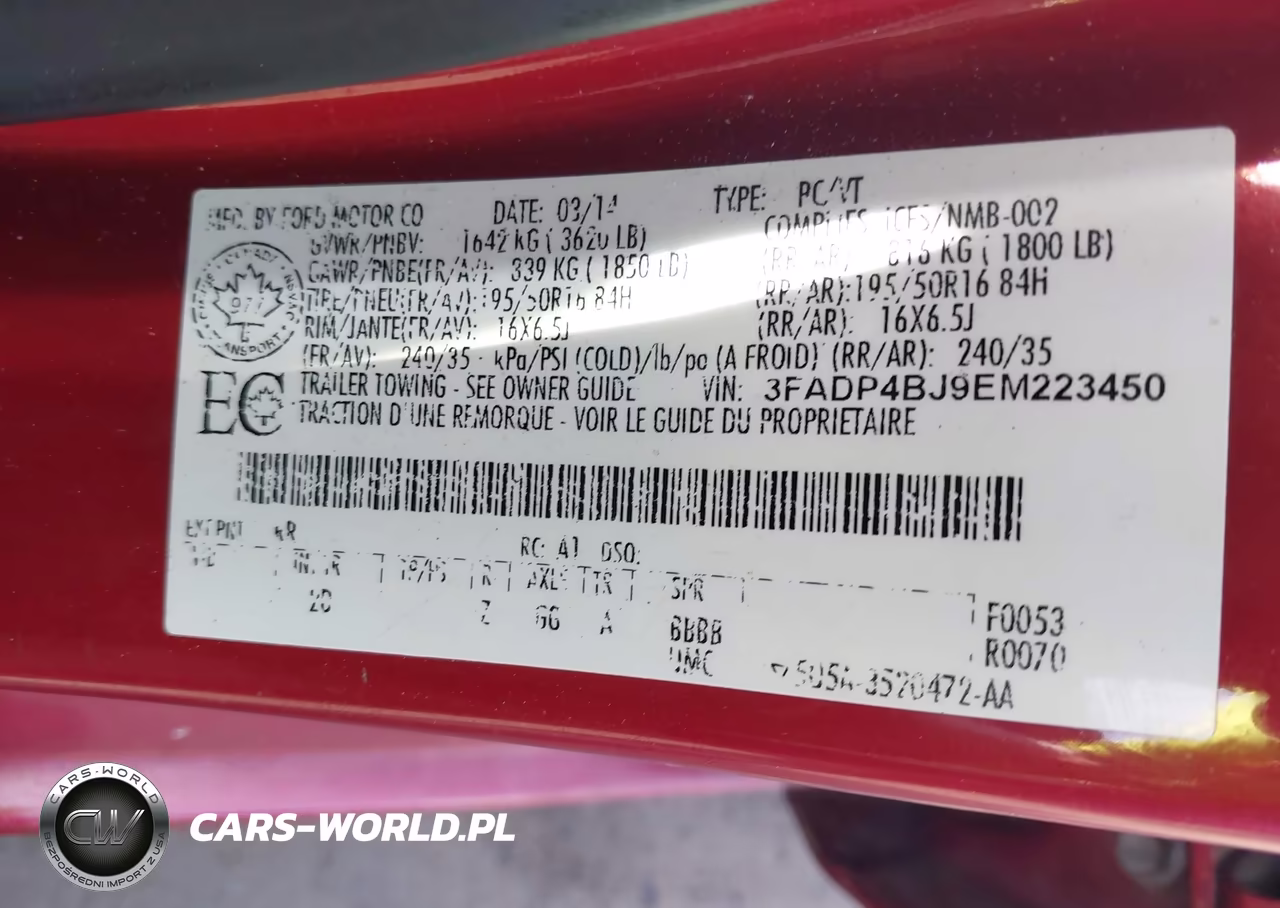2014 Ford Fiesta Se VIN:3FADP4BJ9EM223450 - 9