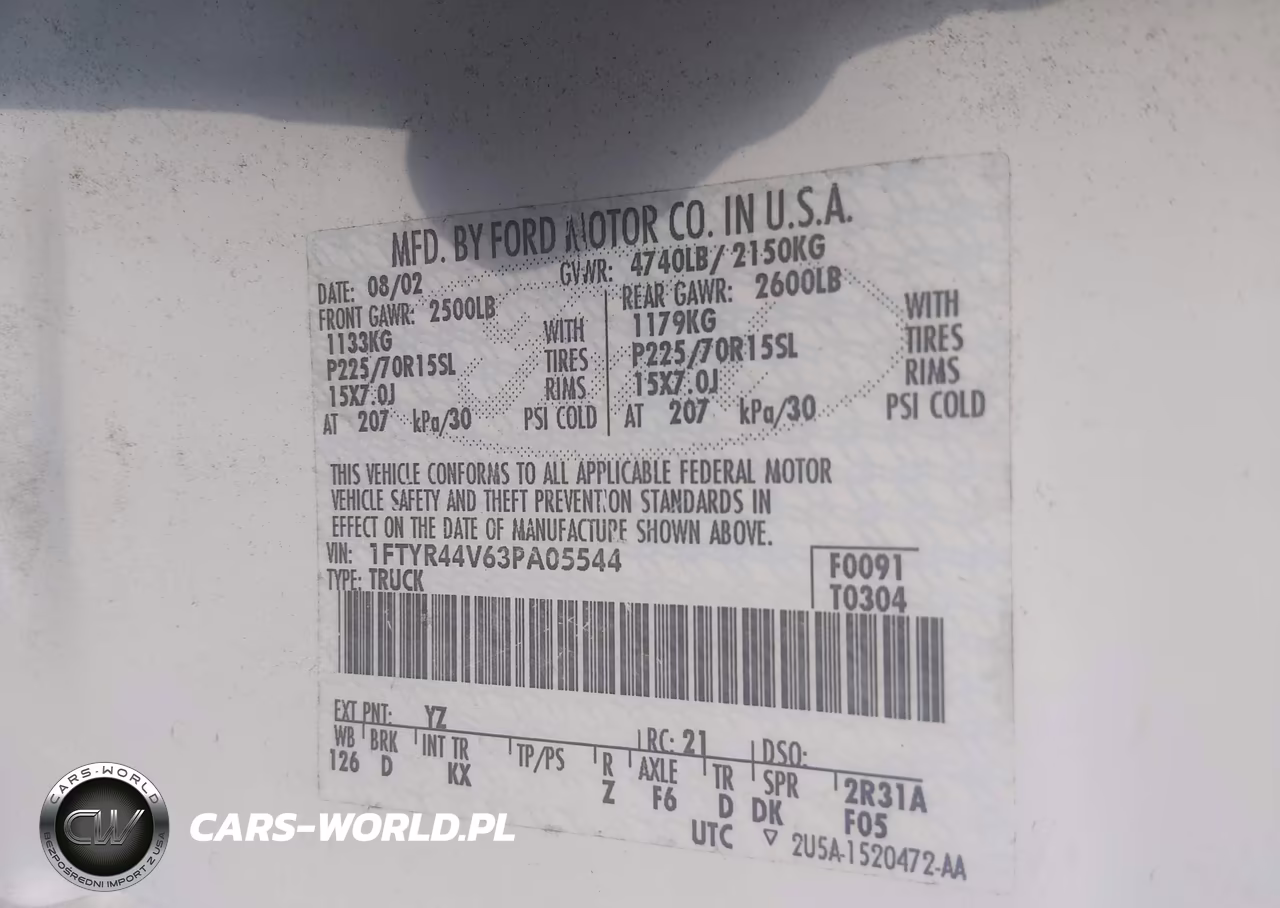2003 Ford Ranger Edge-Tremor-Xlt VIN:1FTYR44V63PA05544 - 9