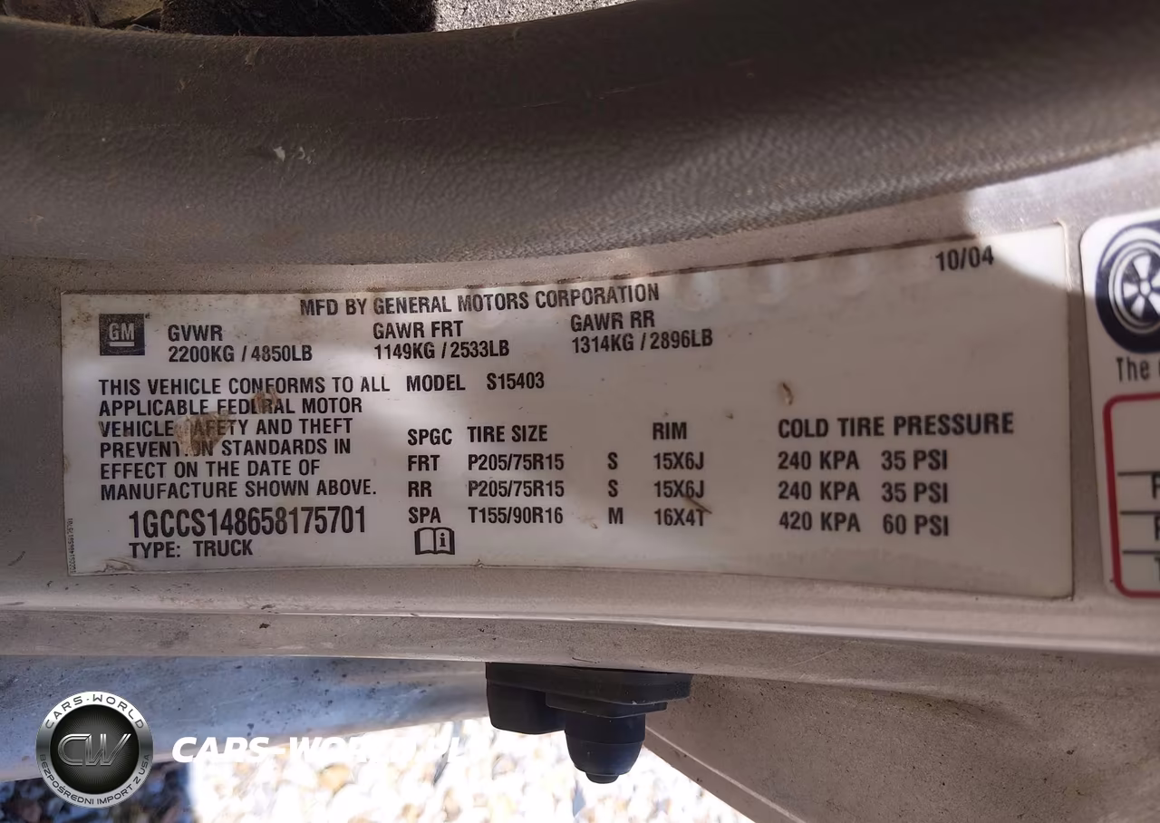2005 Chevrolet Colorado VIN:1GCCS148658175701 - 9
