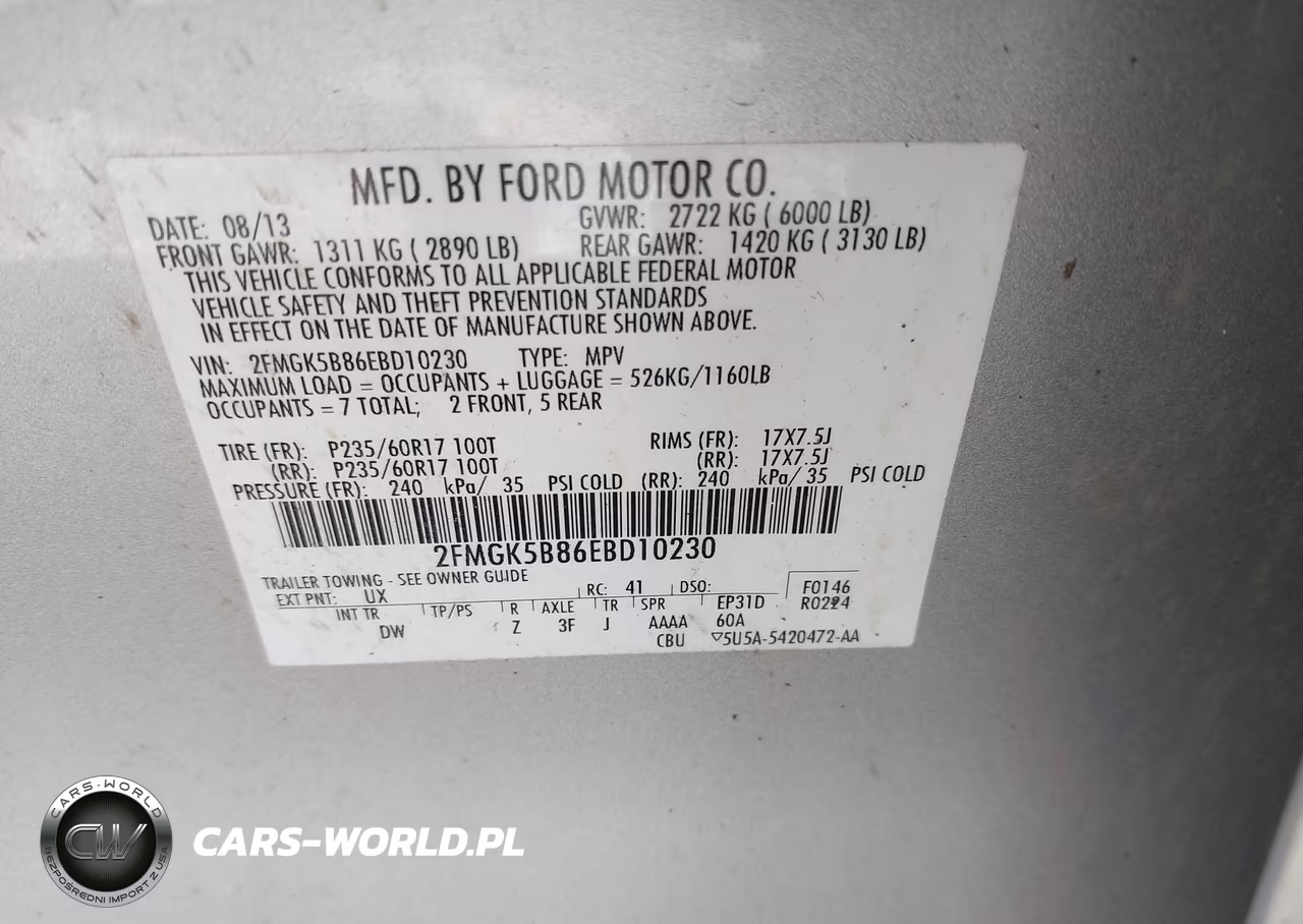 2014 Ford Flex Se VIN:2FMGK5B86EBD10230 - 9