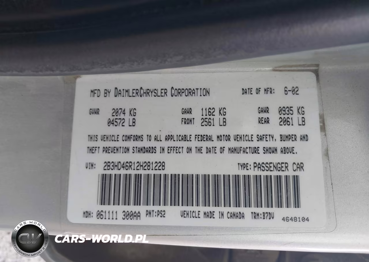 2002 Dodge Intrepid Se VIN:2B3HD46R12H281228 - 9