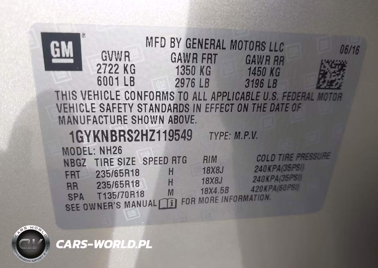 2017 Cadillac Xt5 Luxury VIN:1GYKNBRS2HZ119549 - 9