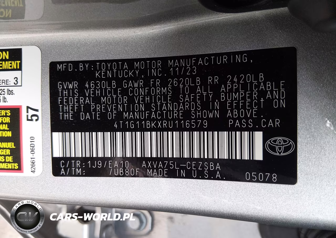 2024 Toyota Camry Se VIN:4T1G11BKXRU116579 - 9