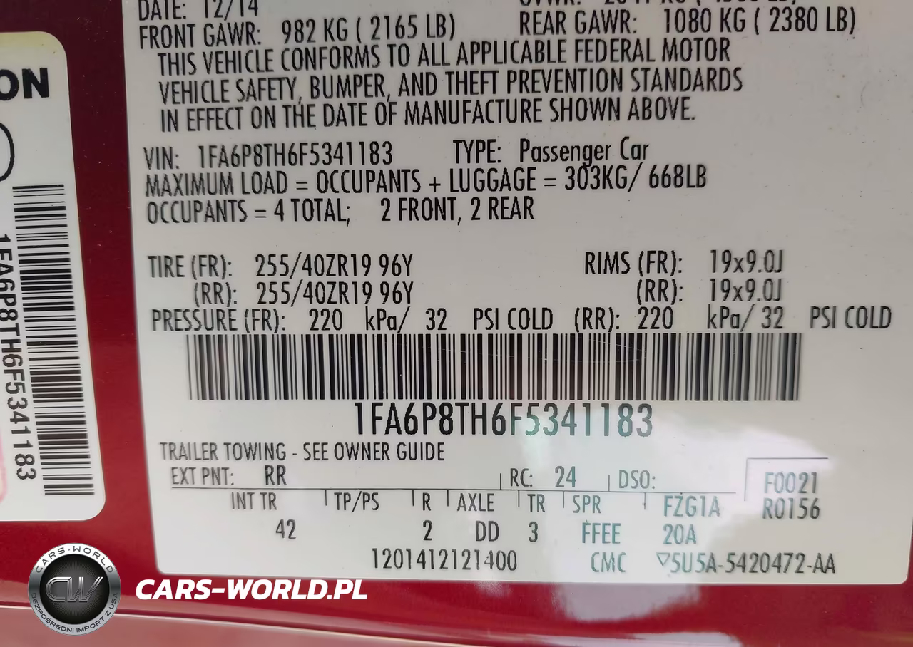 2015 Ford Mustang Ecoboost VIN:1FA6P8TH6F5341183 - 9