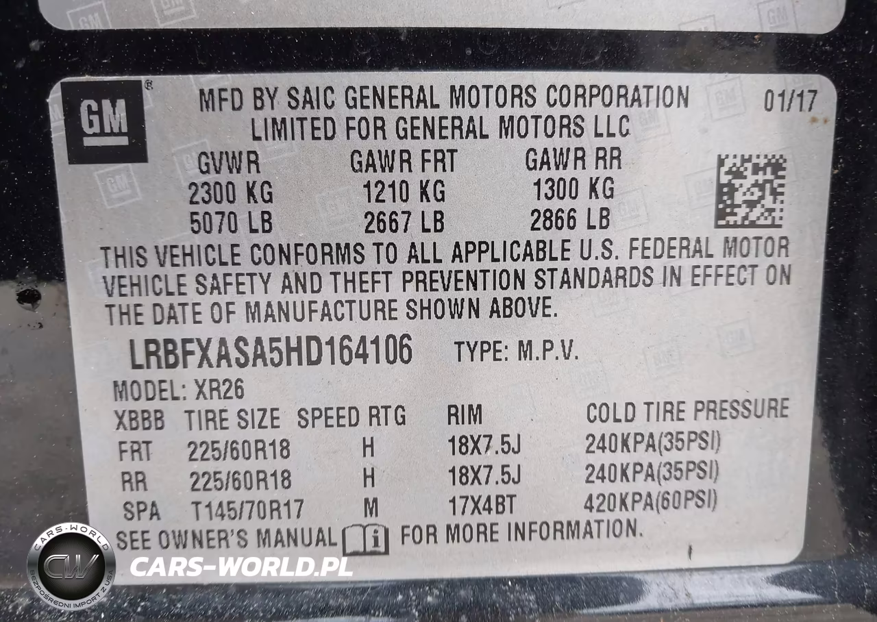 2017 Buick Envision Preferred VIN:LRBFXASA5HD164106 - 9
