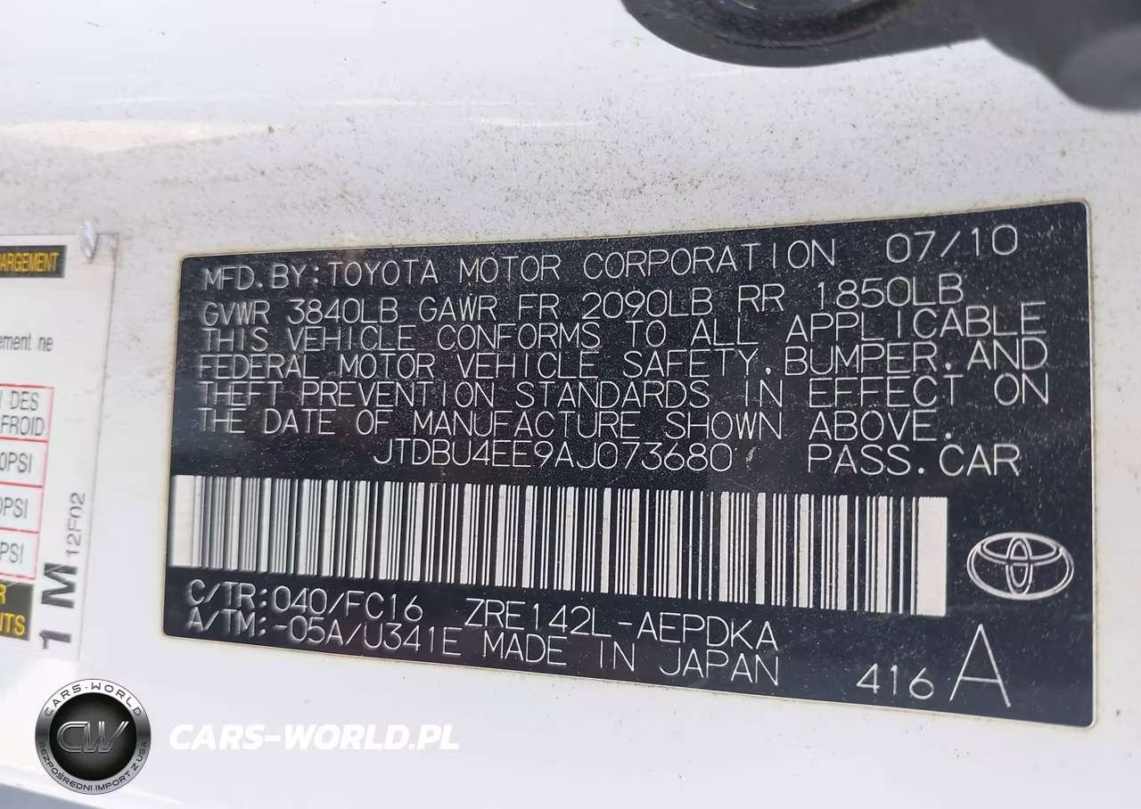 2010 Toyota Corolla Le VIN:JTDBU4EE9AJ073680 - 9