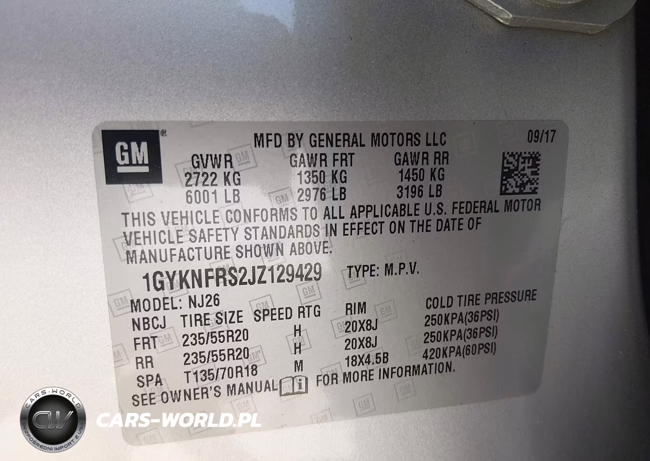 2018 Cadillac Xt5 Premium Luxury VIN:1GYKNFRS2JZ129429 - 9