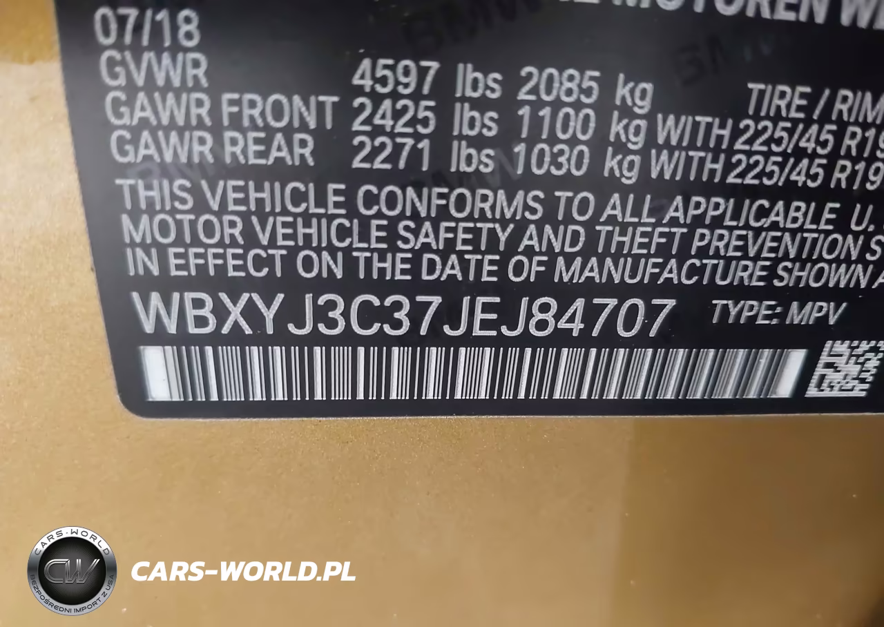 2018 BMW X2 Sdrive28I VIN:WBXYJ3C37JEJ84707 - 9