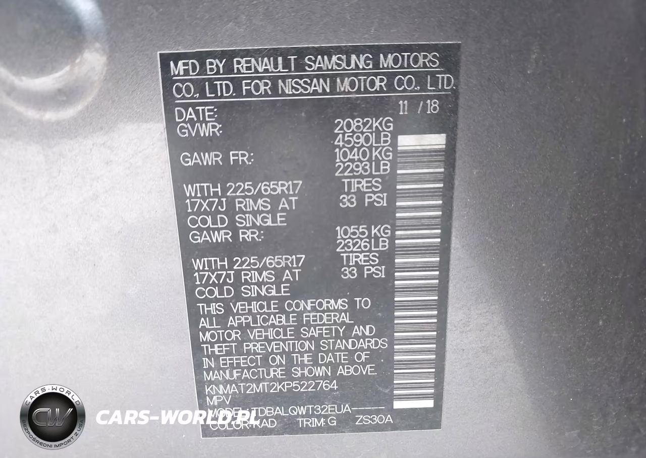 2019 Nissan Rogue Sv VIN:KNMAT2MT2KP522764 - 9