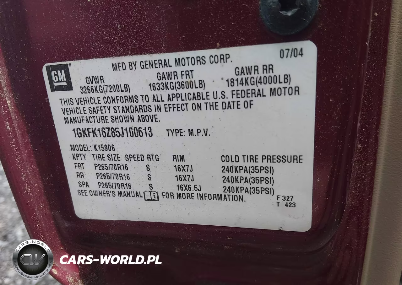 2005 GMC Yukon Xl 1500 Slt VIN:1GKFK16Z85J100613 - 9