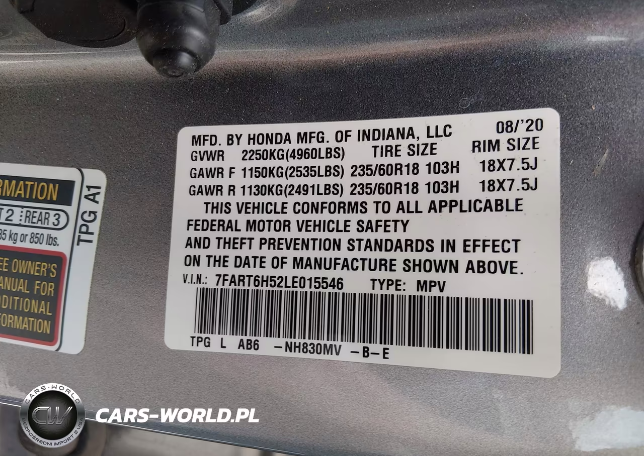 2020 Honda Cr-V Hybrid Ex VIN:7FART6H52LE015546 - 9