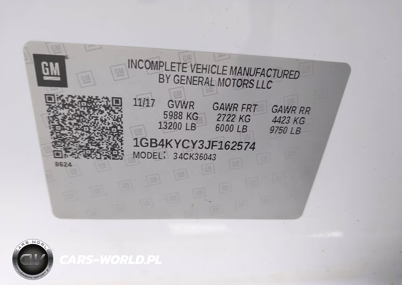 2018 Chevrolet Silverado 3500Hd Chassis Wt VIN:1GB4KYCY3JF162574 - 8