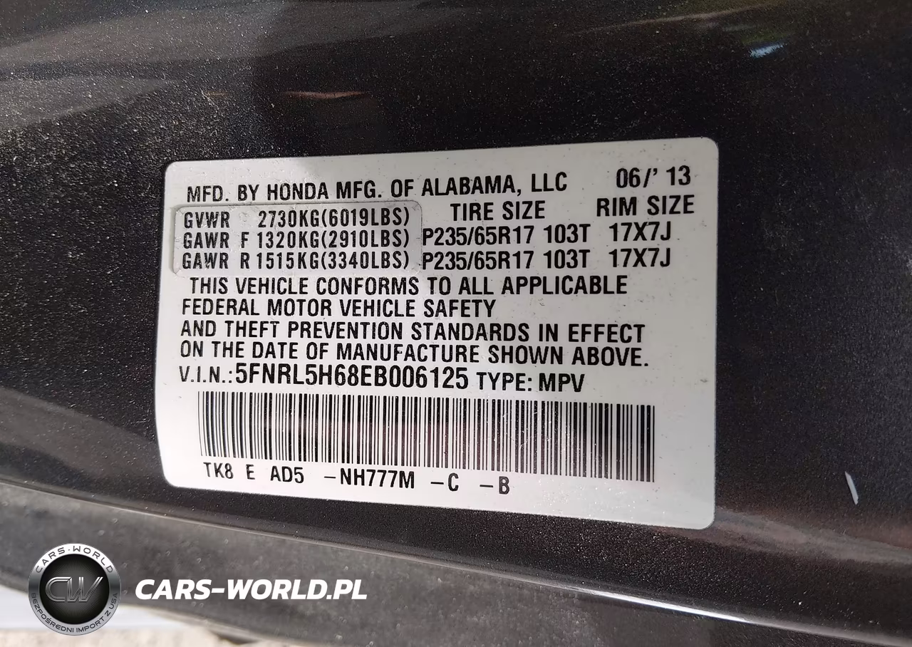 2014 Honda Odyssey Ex-L VIN:5FNRL5H68EB006125 - 9