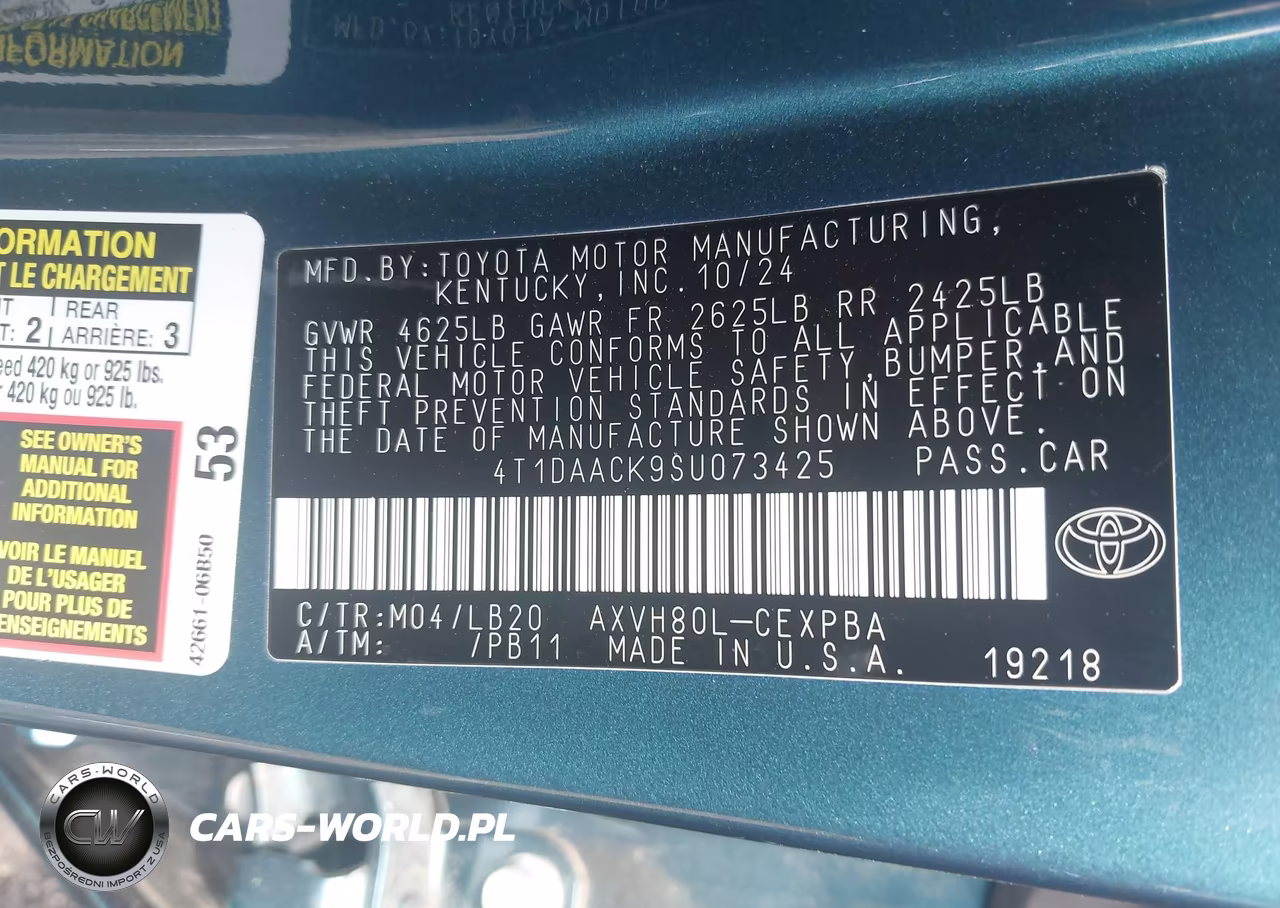 2025 Toyota Camry Xse VIN:4T1DAACK9SU073425 - 9
