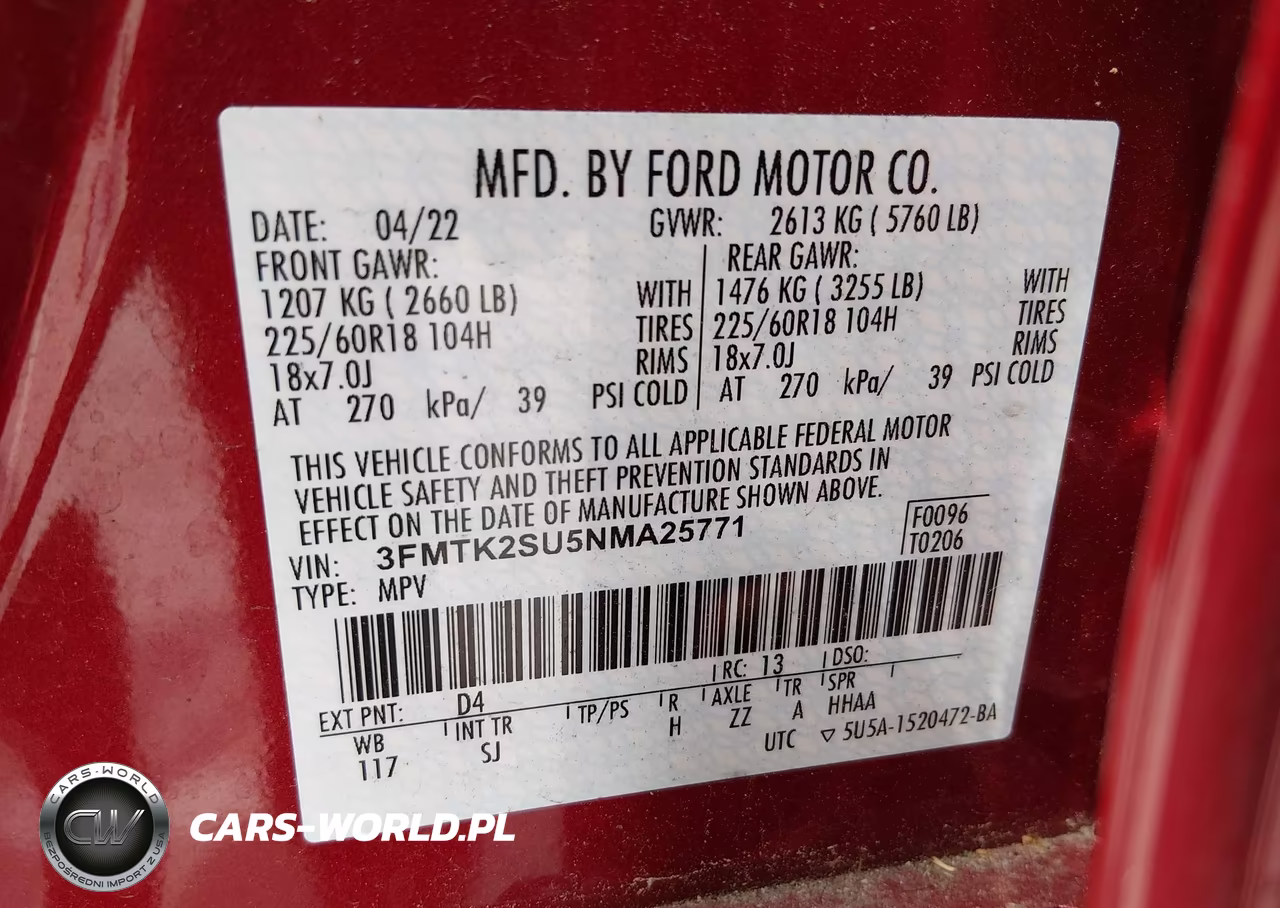 2022 Ford Mustang Mach-E California Route 1 VIN:3FMTK2SU5NMA25771 - 9