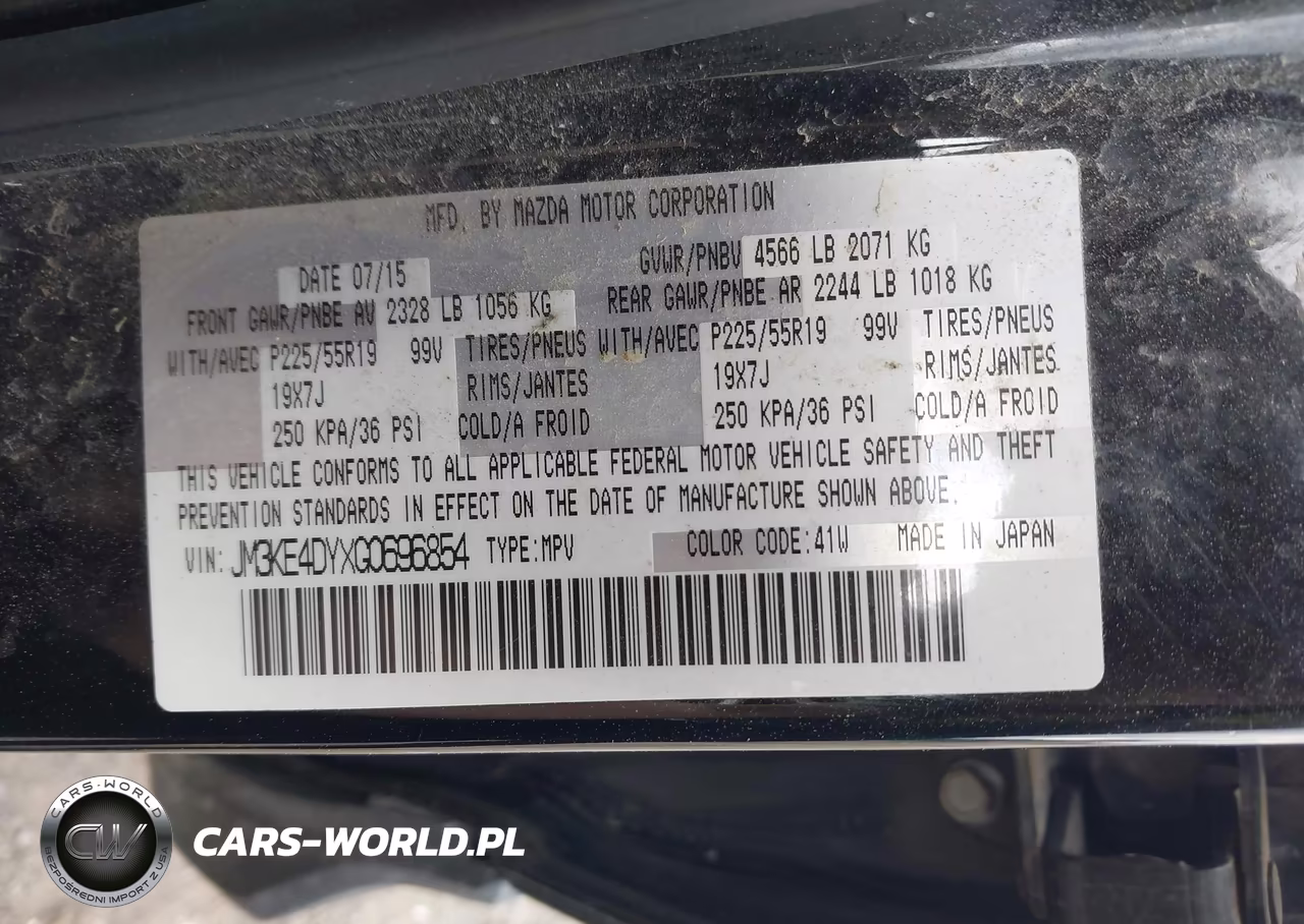 2016 Mazda Cx-5 Grand Touring VIN:JM3KE4DYXG0696854 - 9