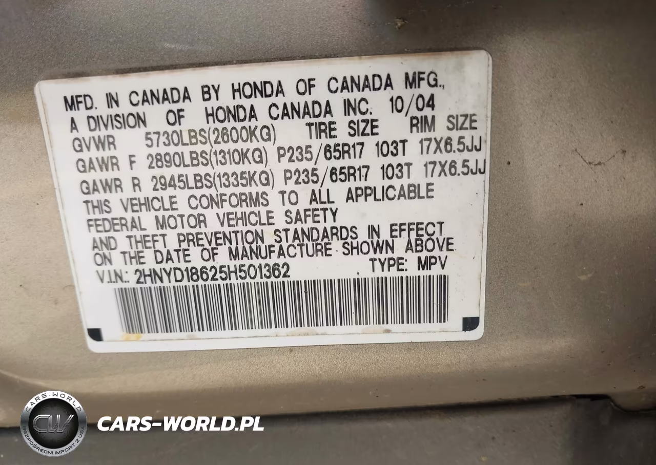 2005 Acura Mdx VIN:2HNYD18625H501362 - 9