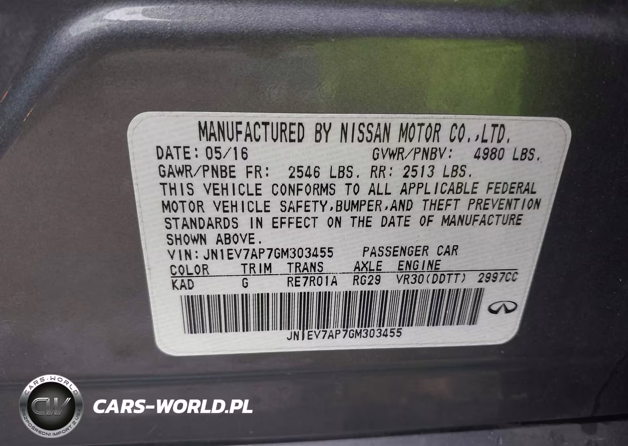 2016 Infiniti Q50 3.0T Premium VIN:JN1EV7AP7GM303455 - 9