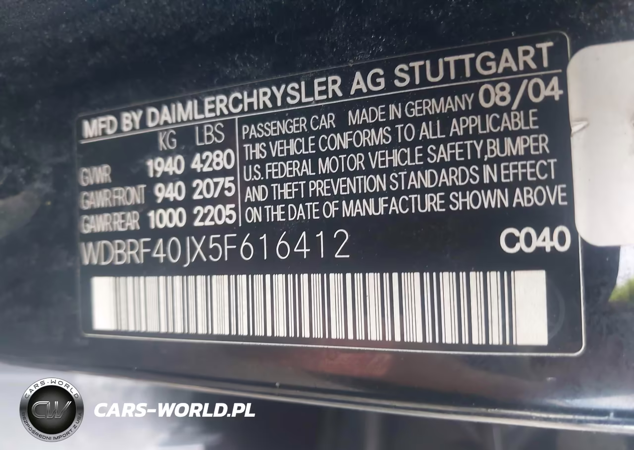 2005 Mercedes-Benz C 230 Kompressor Sport VIN:WDBRF40JX5F616412 - 9
