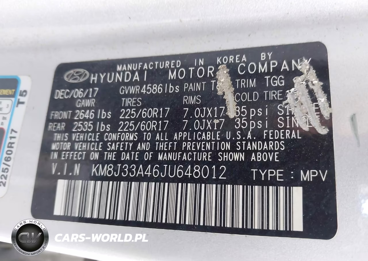 2018 Hyundai Tucson Sel VIN:KM8J33A46JU648012 - 9