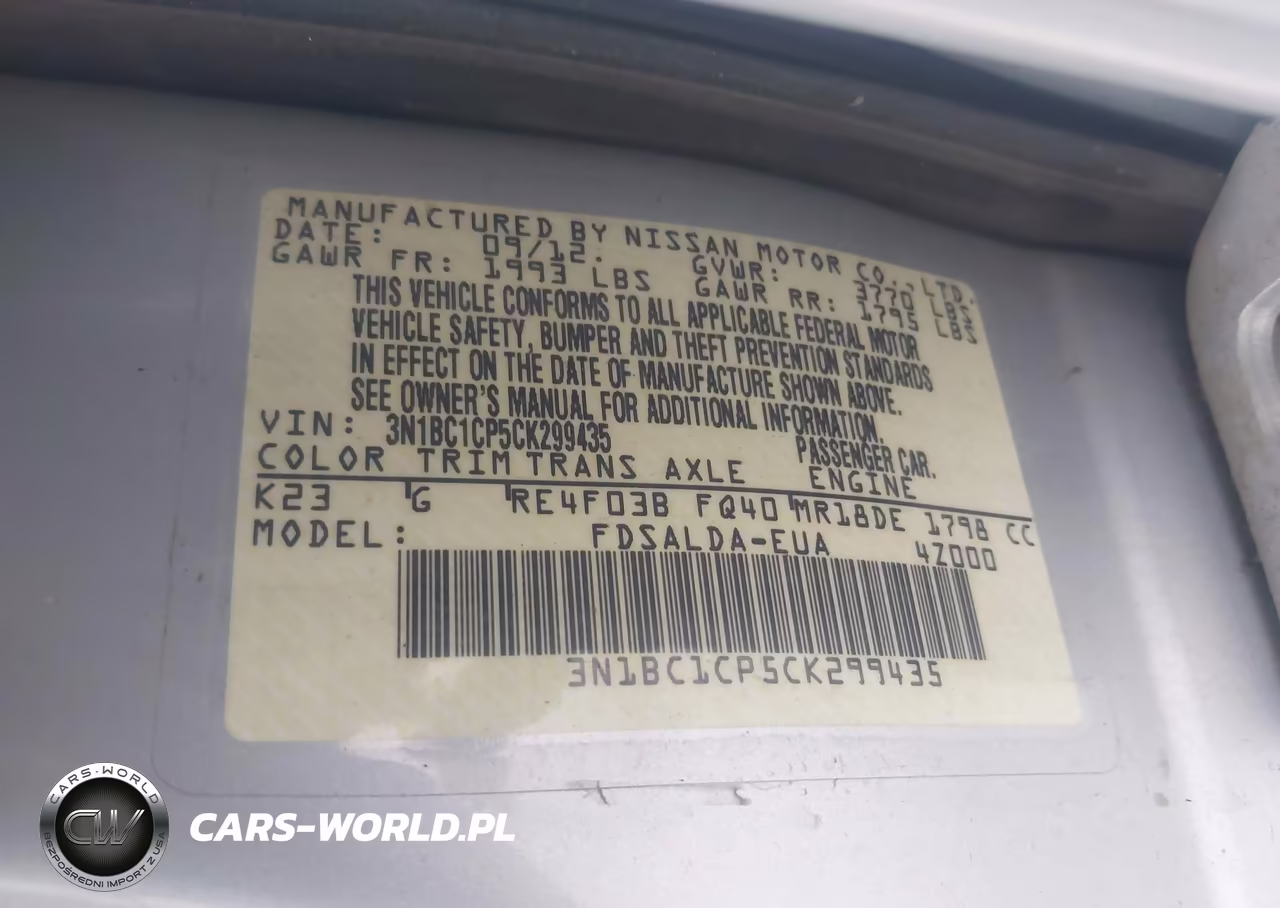 2012 Nissan Versa 1.8 S VIN:3N1BC1CP5CK299435 - 9