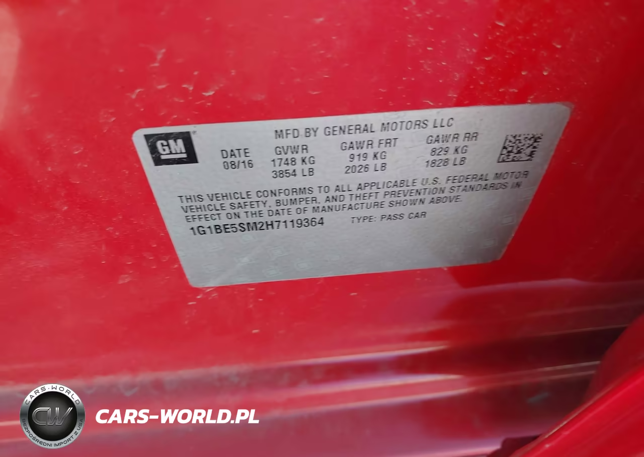 2017 Chevrolet Cruze Lt Auto VIN:1G1BE5SM2H7119364 - 9