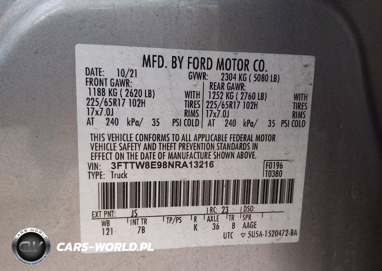 2022 Ford Maverick Xlt VIN:3FTTW8E98NRA13216 - 9