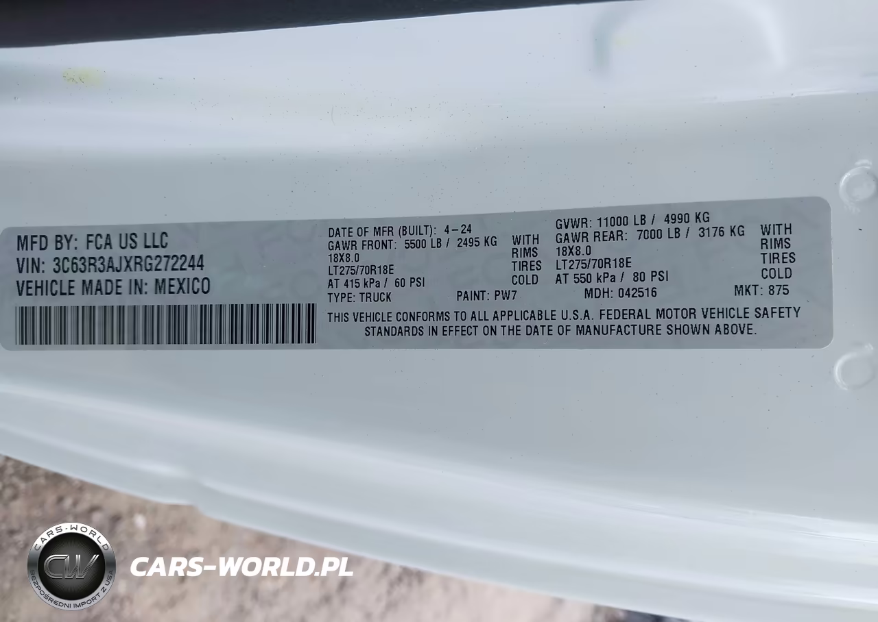 2024 Ram 3500 Tradesman 4X4 8' Box VIN:3C63R3AJXRG272244 - 8