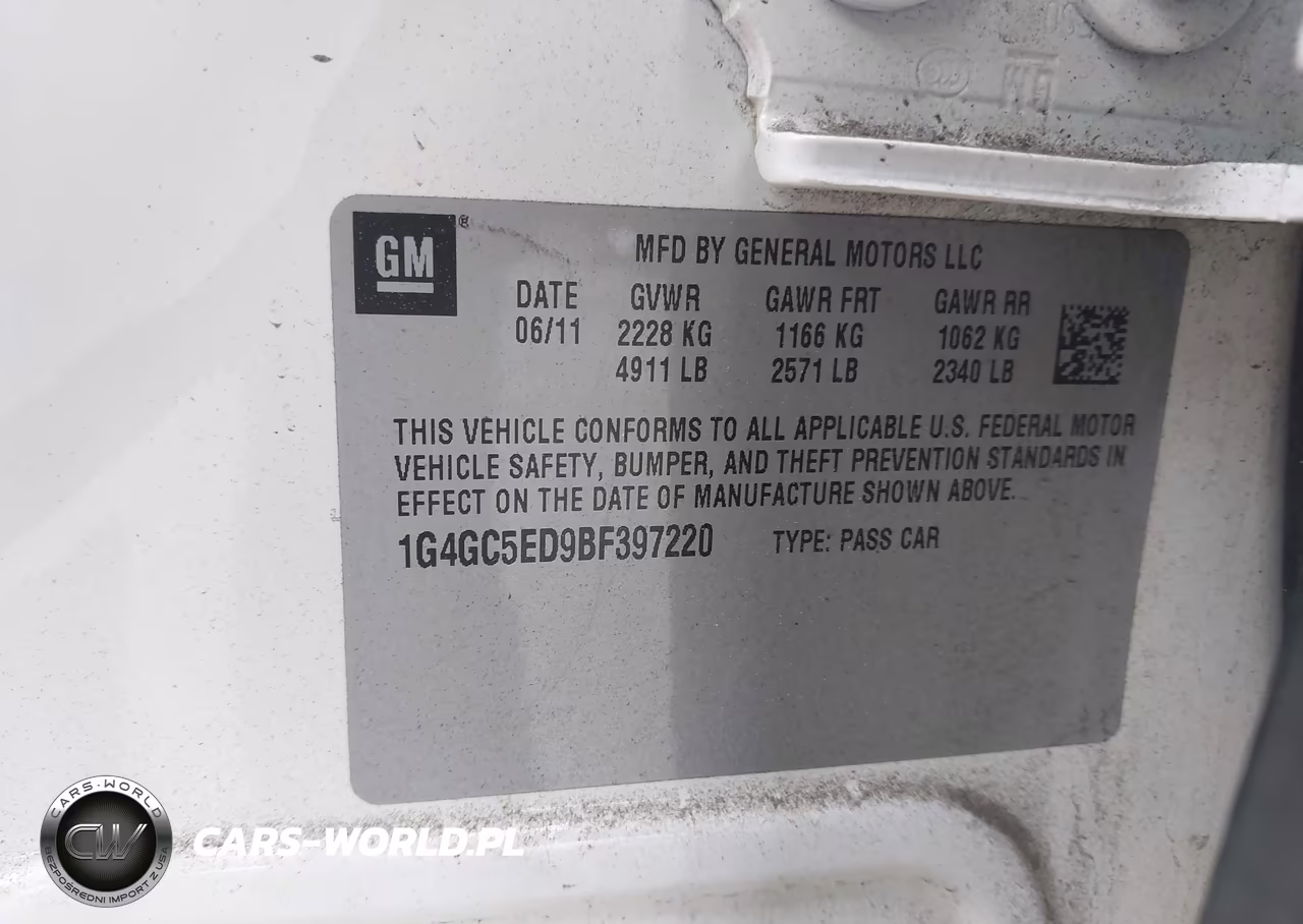 2011 Buick Lacrosse Cxl VIN:1G4GC5ED9BF397220 - 9