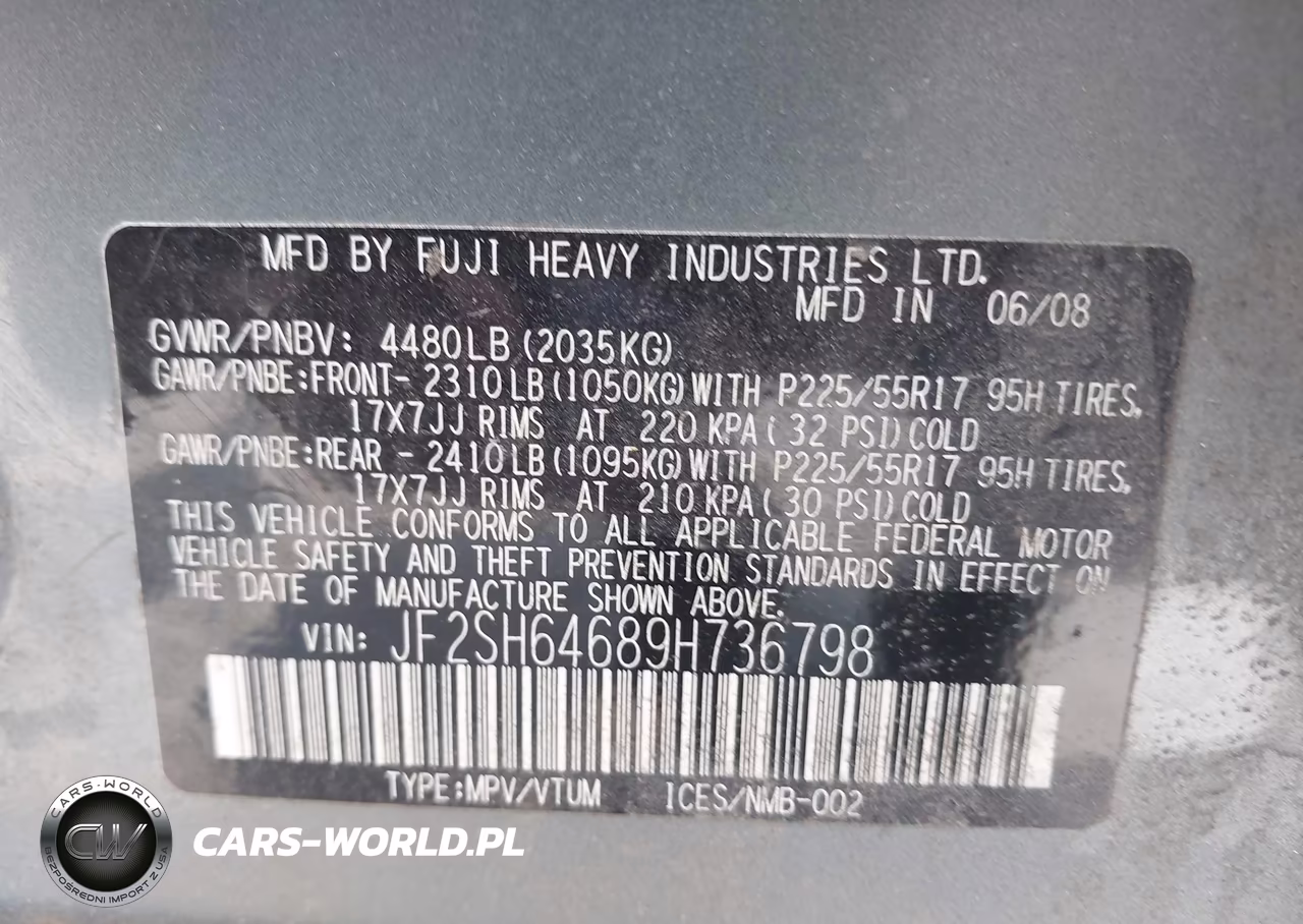 2009 Subaru Forester 2.5X Limited VIN:JF2SH64689H736798 - 9