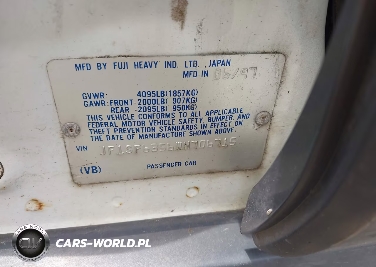 1998 Subaru Forester L VIN:JF1SF6356WH706715 - 9