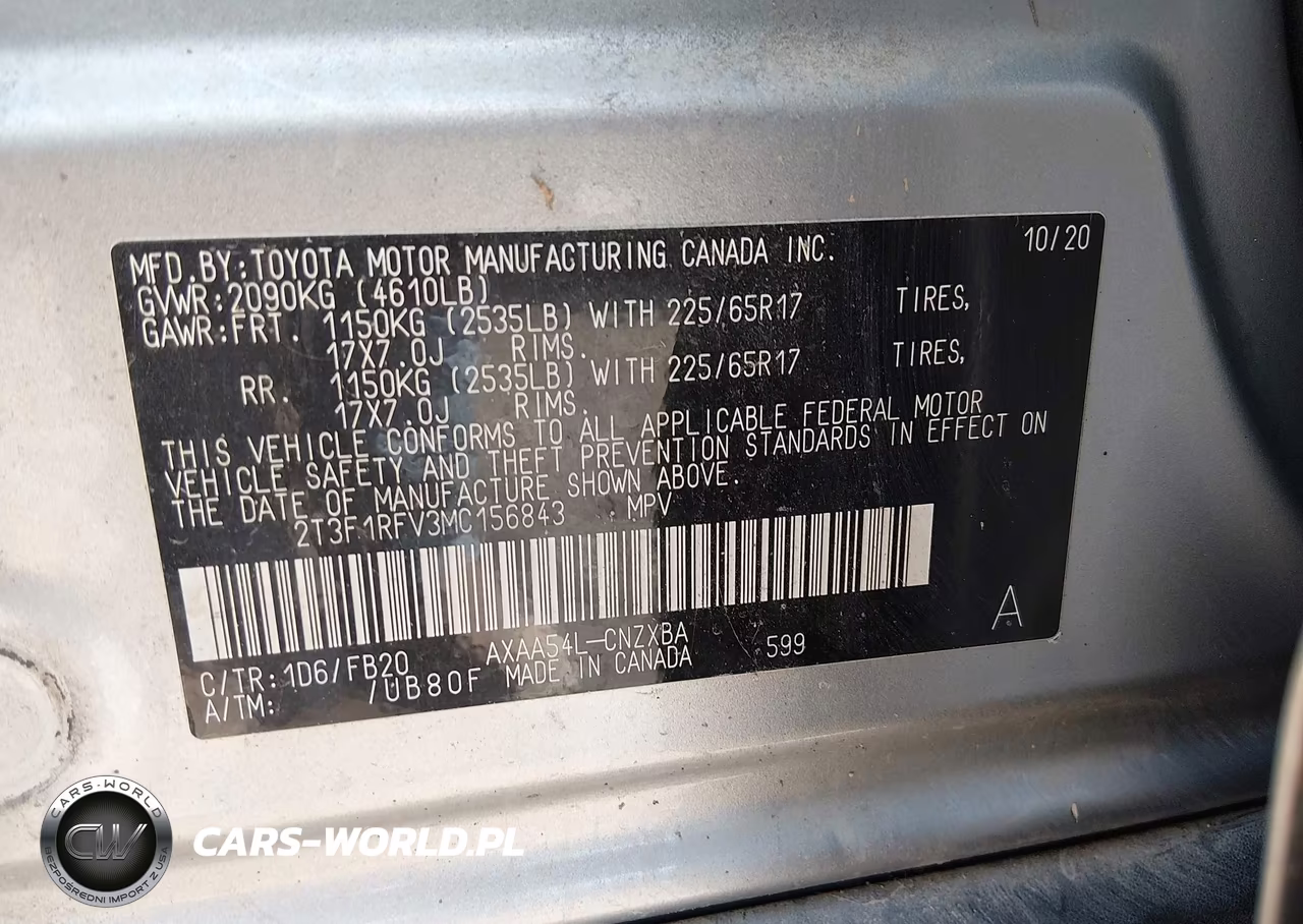 2021 Toyota Rav4 Le VIN:2T3F1RFV3MC156843 - 9