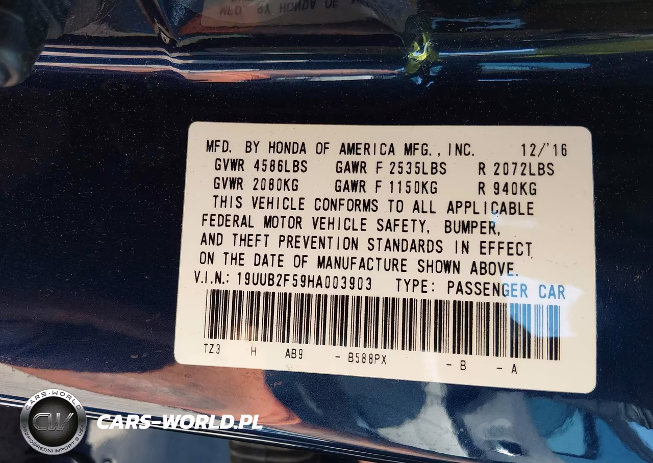 2017 Acura Tlx Technology Package VIN:19UUB2F59HA003903 - 9