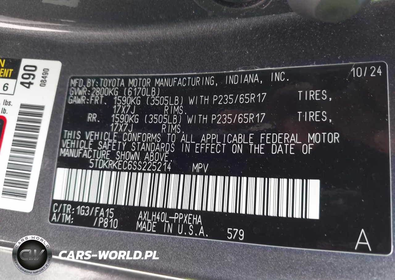 2025 Toyota Sienna Le VIN:5TDKRKEC6SS225214 - 9