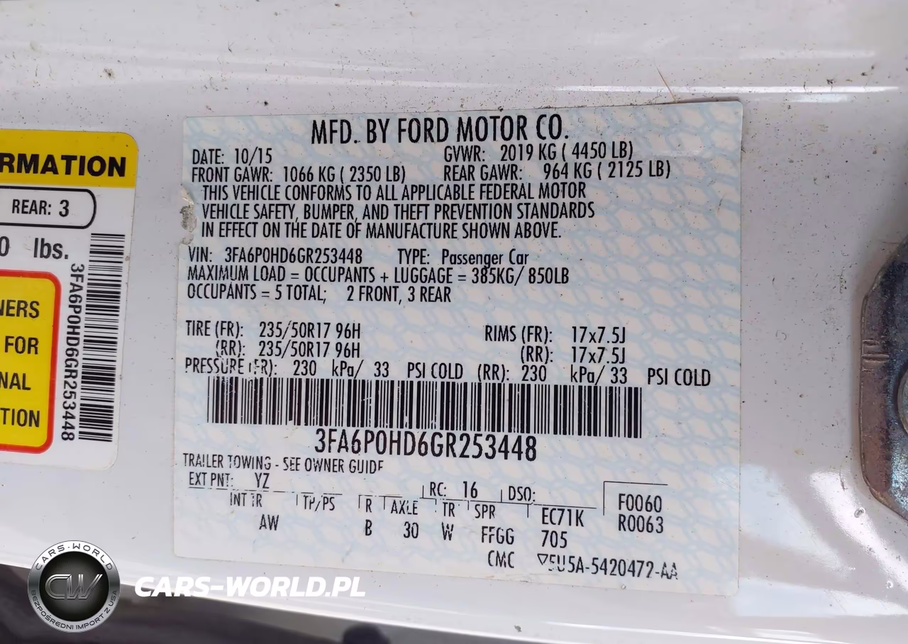2016 Ford Fusion Se VIN:3FA6P0HD6GR253448 - 9