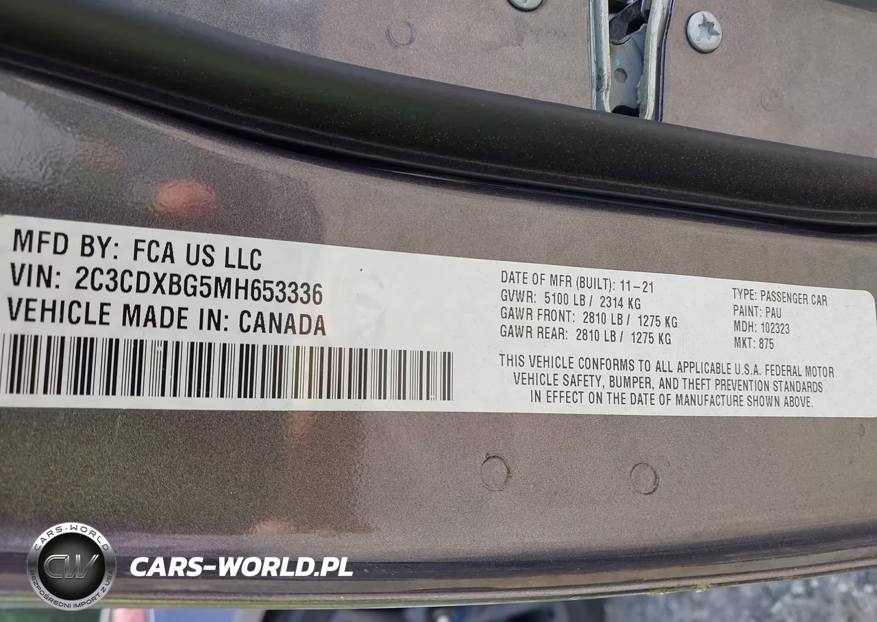2021 Dodge Charger Sxt Rwd VIN:2C3CDXBG5MH653336 - 9