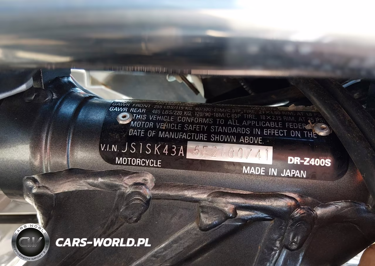 2015 Suzuki Dr-Z400 S VIN:JS1SK43A6F2100741 - 10