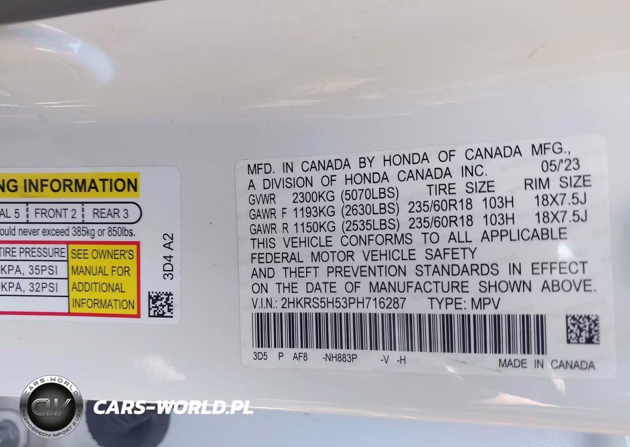 2023 Honda Cr-V Hybrid Sport VIN:2HKRS5H53PH716287 - 9