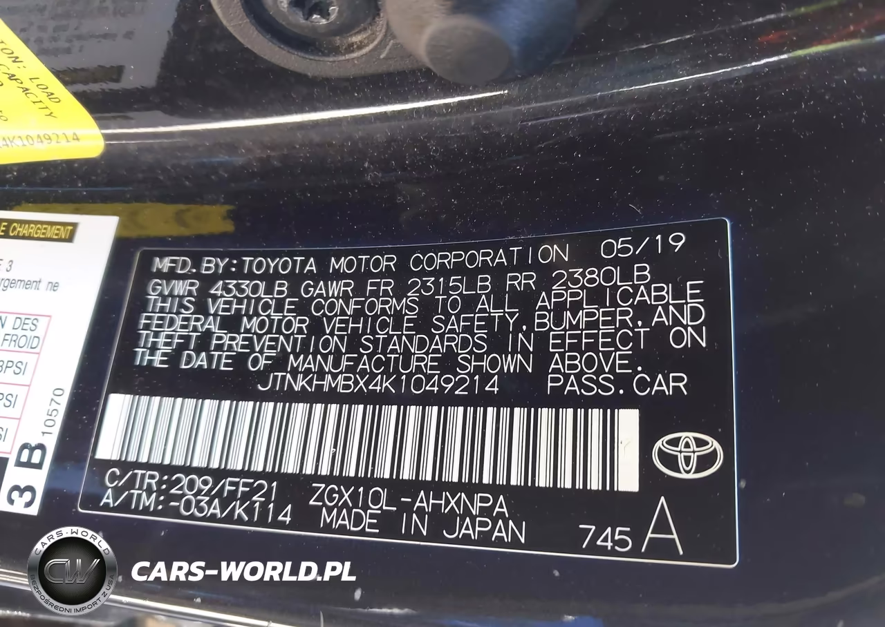 2019 Toyota C-Hr Xle VIN:JTNKHMBX4K1049214 - 9