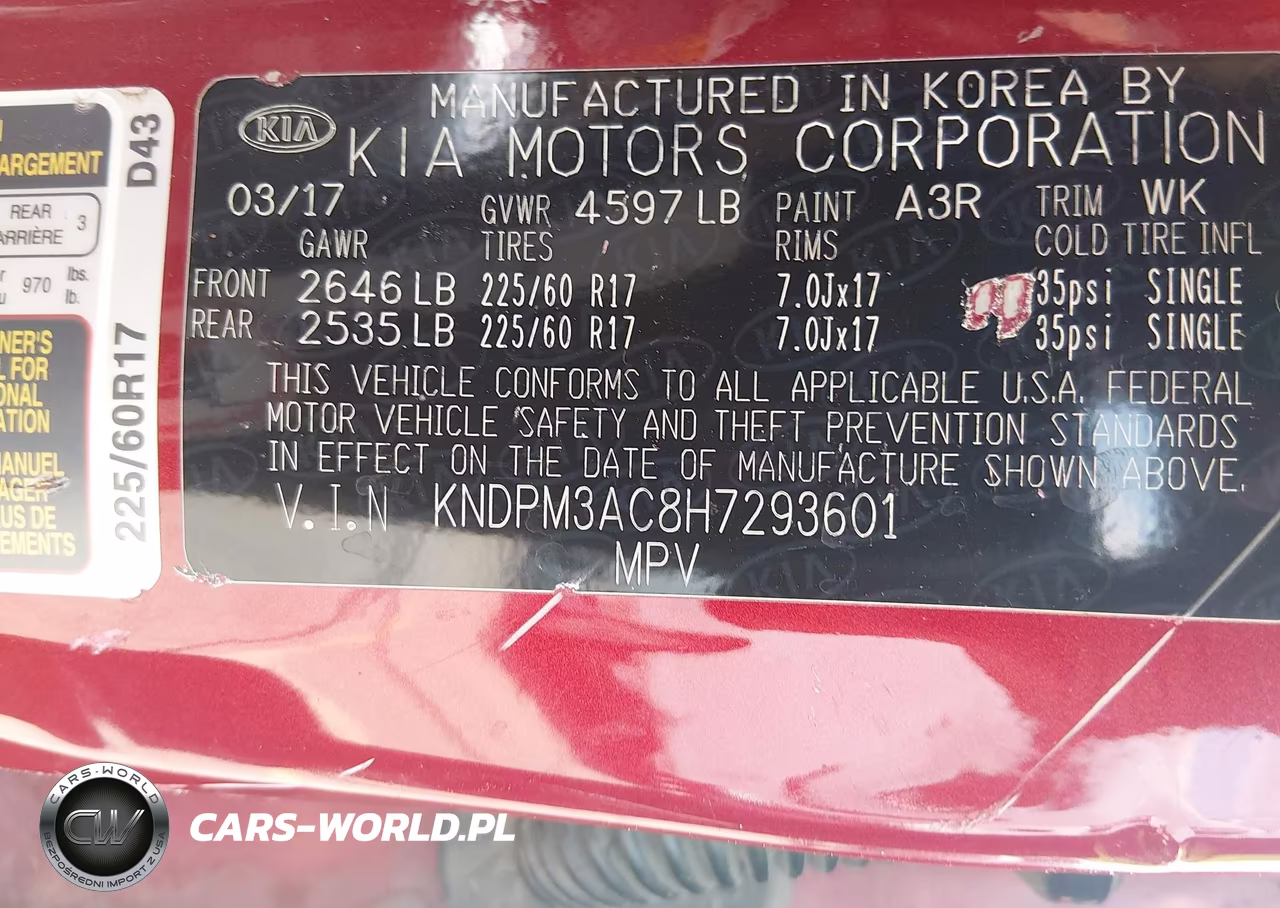 2017 Kia Sportage Lx VIN:KNDPM3AC8H7293601 - 9
