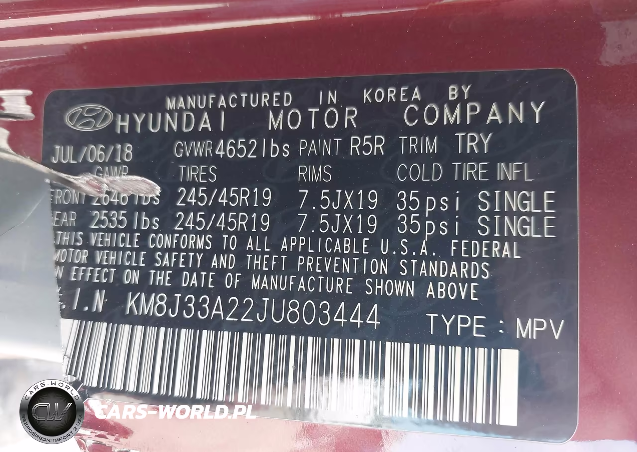 2018 Hyundai Tucson Value VIN:KM8J33A22JU803444 - 9