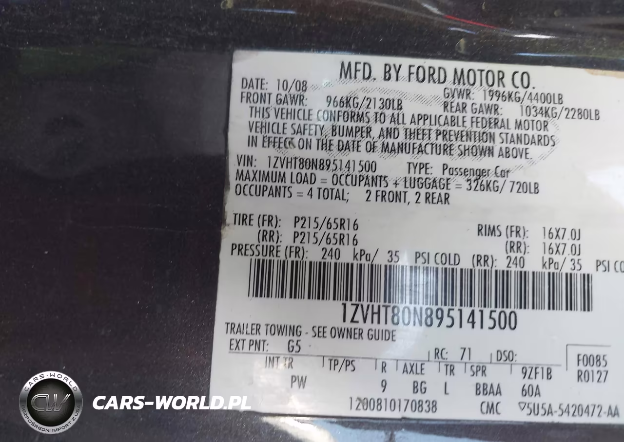 2009 Ford Mustang V6-V6 Premium VIN:1ZVHT80N895141500 - 9