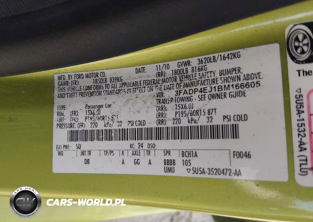 2011 Ford Fiesta Se VIN:3FADP4EJ1BM166605 - 9