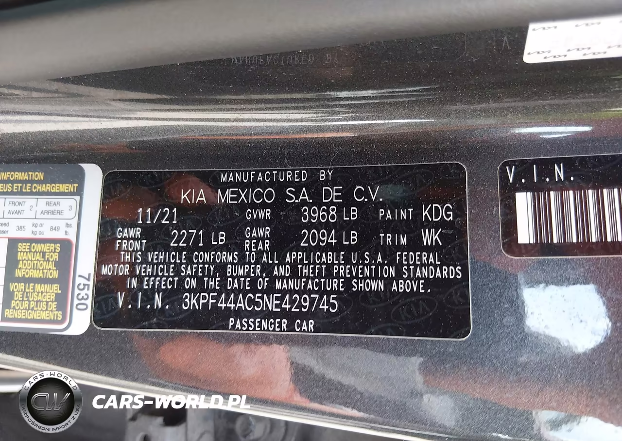 2022 Kia Forte Gt VIN:3KPF44AC5NE429745 - 9