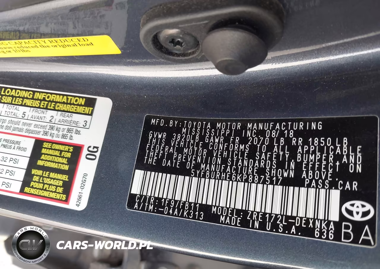 2019 Toyota Corolla Le VIN:5YFBURHE6KP887517 - 9