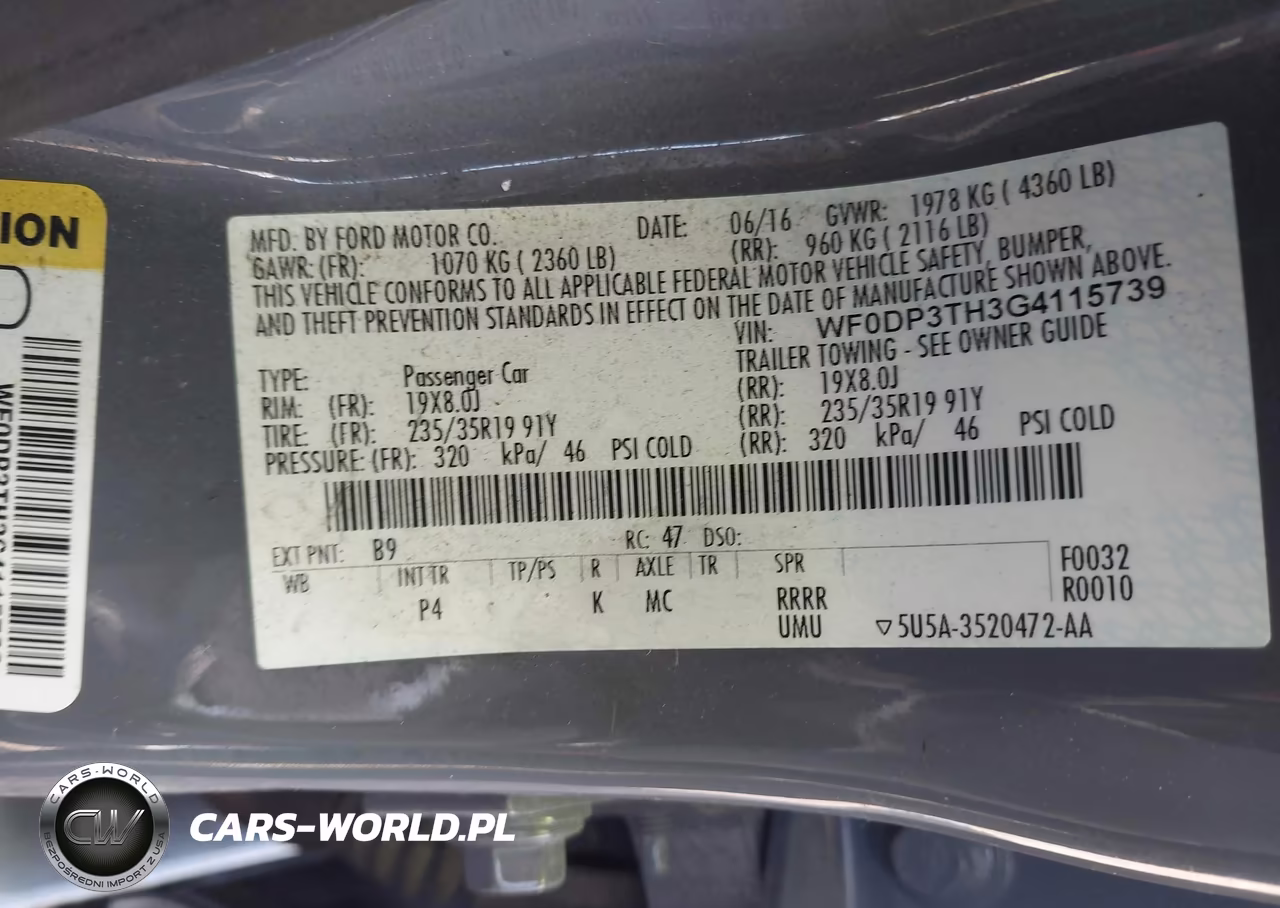 2016 Ford Focus Rs VIN:WF0DP3TH3G4115739 - 9